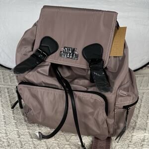 Steve Madden Nylon Backpack Mauve DR138060 Large Water Bottle Pockets NWT